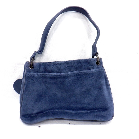 JUICY COUTURE Blue Velour Purse * Needs Repair * - Picture 2 of 11